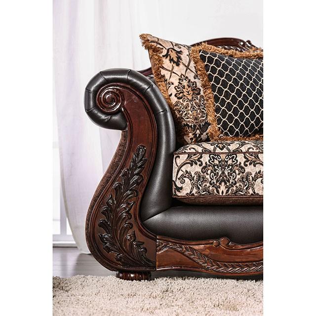 JAMAEL Brown/Espresso Sofa - Casa Morelos / Coahuila Furniture (Oklahoma City, OK)