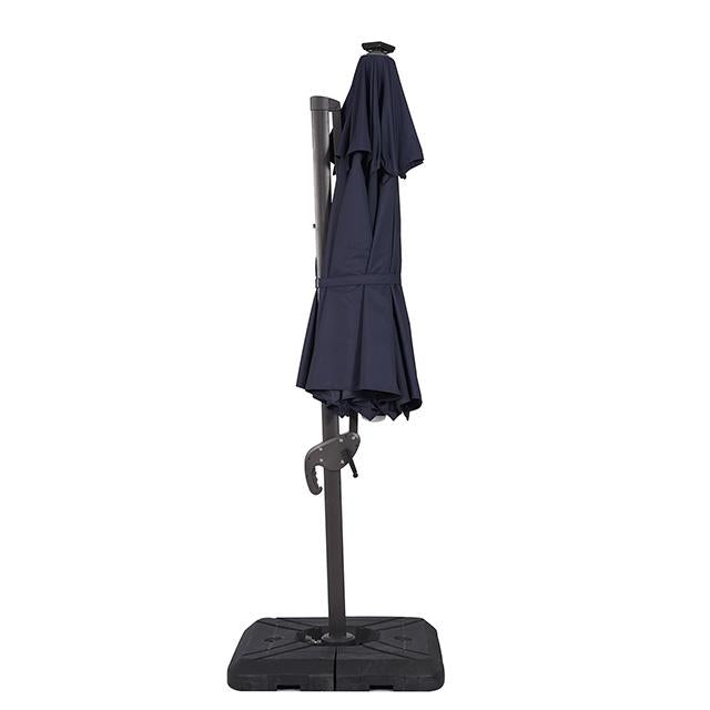 Nuti 10 Ft Round Umbrella w/ LED Light + 37" Large Base - Casa Morelos / Coahuila Furniture (Oklahoma City, OK)