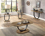 OLBIA Sofa Table, Rustic Oak/Sand Black - Casa Morelos / Coahuila Furniture (Oklahoma City, OK)