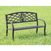 MINOT Black Patio Steel Bench - Casa Morelos / Coahuila Furniture (Oklahoma City, OK)