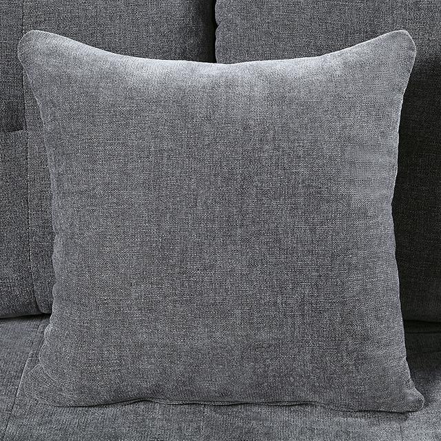 LYNDA Loveseat w/ Pillows, Dark Gray - Casa Morelos / Coahuila Furniture (Oklahoma City, OK)