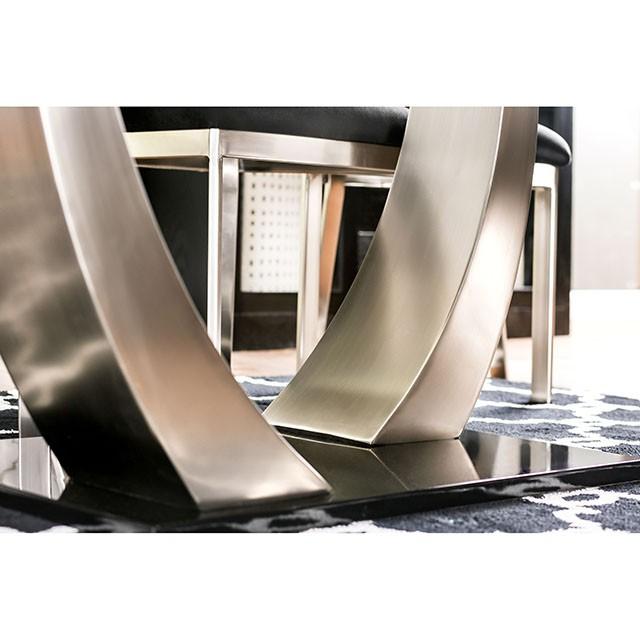 NOVA Silver/Black Dining Table - Casa Morelos / Coahuila Furniture (Oklahoma City, OK)