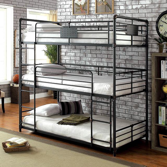 Olga I Antique Black Full/Full Bunk Bed - Casa Morelos / Coahuila Furniture (Oklahoma City, OK)