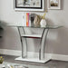 Staten Glossy White/Chrome Sofa Table - Casa Morelos / Coahuila Furniture (Oklahoma City, OK)