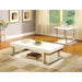 MEDA White/Chrome Coffee Table, White - Casa Morelos / Coahuila Furniture (Oklahoma City, OK)
