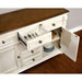SABRINA Off White/Cherry Server, Cherry & White - Casa Morelos / Coahuila Furniture (Oklahoma City, OK)