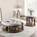 Mika Antique Oak Coffee Table w/ Cushion Top - Casa Morelos / Coahuila Furniture (Oklahoma City, OK)