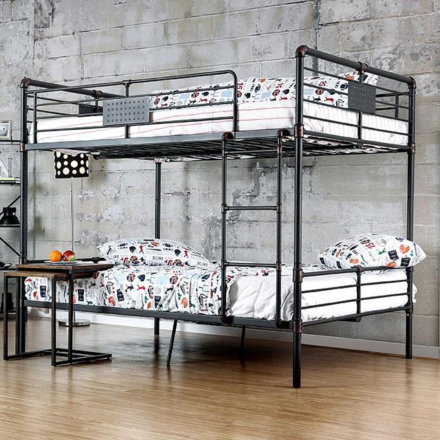 Olga I Antique Black Full/Full Bunk Bed - Casa Morelos / Coahuila Furniture (Oklahoma City, OK)