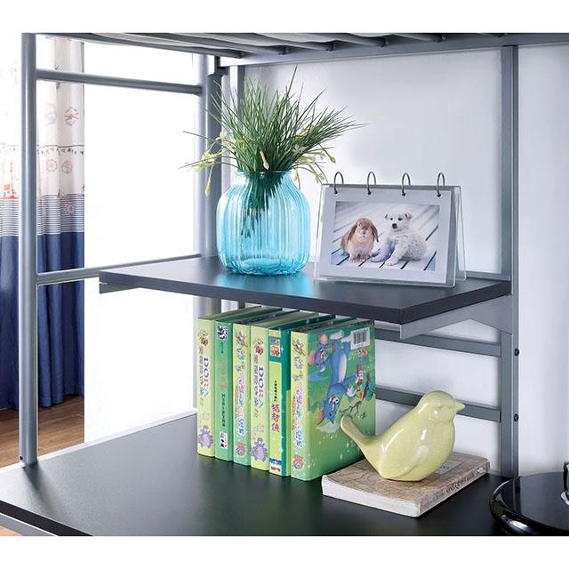 Opal Iii Black & Silver Twin Loft Bed - Casa Morelos / Coahuila Furniture (Oklahoma City, OK)
