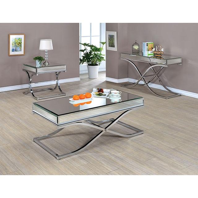 SUNDANCE Chrome Sofa Table, Chrome - Casa Morelos / Coahuila Furniture (Oklahoma City, OK)