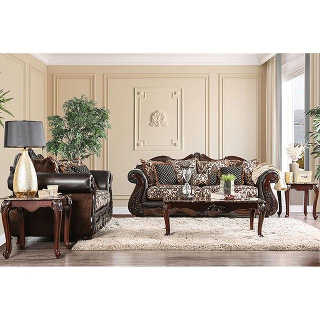 JAMAEL Brown/Espresso Sofa - Casa Morelos / Coahuila Furniture (Oklahoma City, OK)