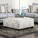 Misty Ivory/Pattern Ottoman - Casa Morelos / Coahuila Furniture (Oklahoma City, OK)