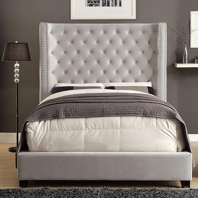 ROSABELLE E.King & Queen Bed, Black, Gray, & Ivory, - Casa Morelos / Coahuila Furniture (Oklahoma City, OK)