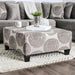 Bonaventura Gray/Pattern Ottoman - Casa Morelos / Coahuila Furniture (Oklahoma City, OK)