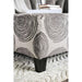 Bonaventura Gray/Pattern Ottoman - Casa Morelos / Coahuila Furniture (Oklahoma City, OK)