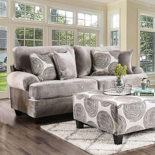 Bonaventura Gray/Pattern Sofa - Casa Morelos / Coahuila Furniture (Oklahoma City, OK)