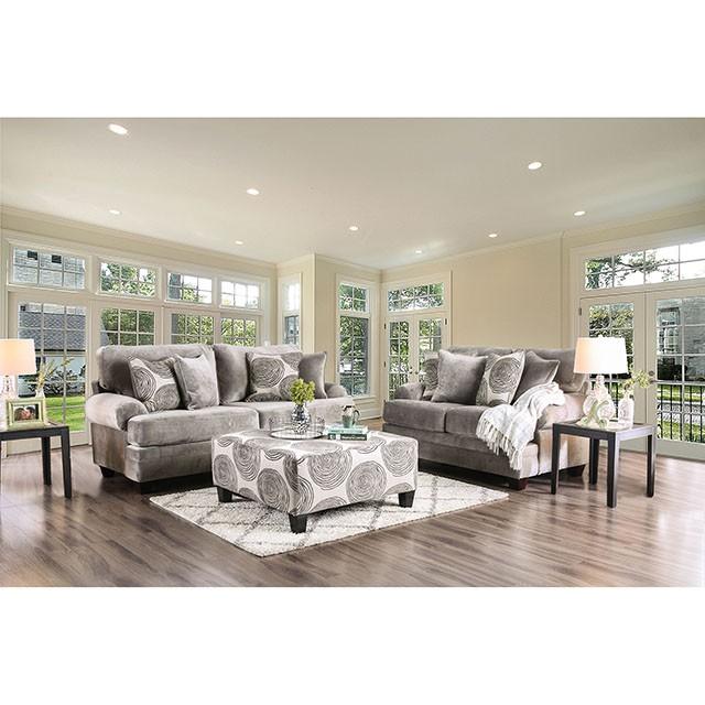 Bonaventura Gray/Pattern Sofa - Casa Morelos / Coahuila Furniture (Oklahoma City, OK)