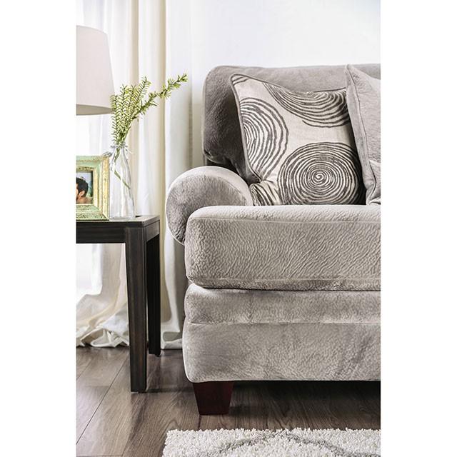 Bonaventura Gray/Pattern Love Seat - Casa Morelos / Coahuila Furniture (Oklahoma City, OK)