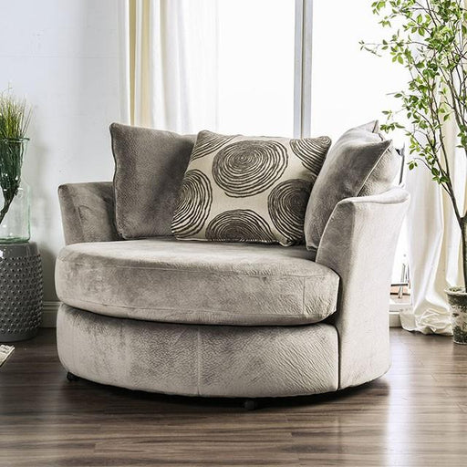 Bonaventura Gray/Pattern Swivel Chair - Casa Morelos / Coahuila Furniture (Oklahoma City, OK)