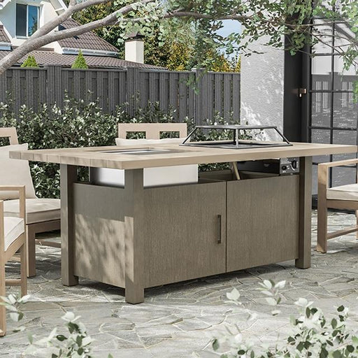 Bordeaux Dining Table w/ Fire Pit & Cooler - Casa Morelos / Coahuila Furniture (Oklahoma City, OK)