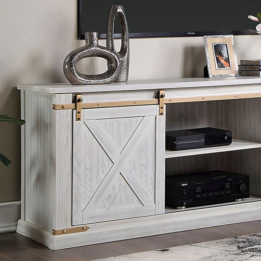 BORREGO TV Stand, Antique White - Casa Morelos / Coahuila Furniture (Oklahoma City, OK)