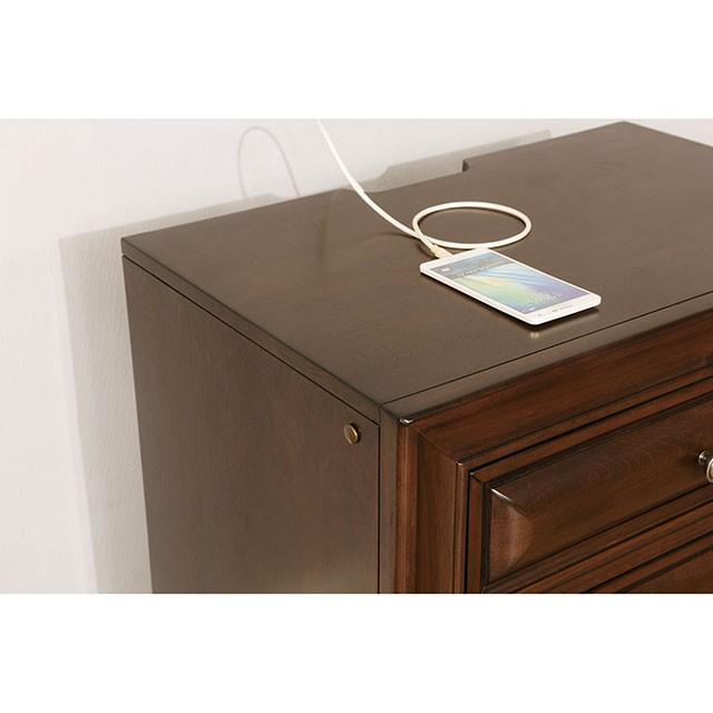 Brandt Brown Cherry Night Stand - Casa Morelos / Coahuila Furniture (Oklahoma City, OK)