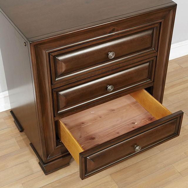 Brandt Brown Cherry Night Stand - Casa Morelos / Coahuila Furniture (Oklahoma City, OK)