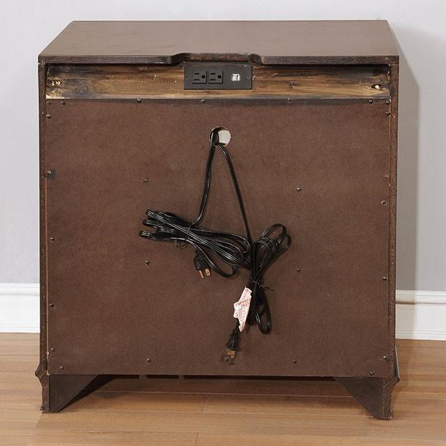 Brandt Brown Cherry Night Stand - Casa Morelos / Coahuila Furniture (Oklahoma City, OK)