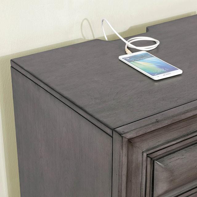 Brandt Gray Night Stand - Casa Morelos / Coahuila Furniture (Oklahoma City, OK)