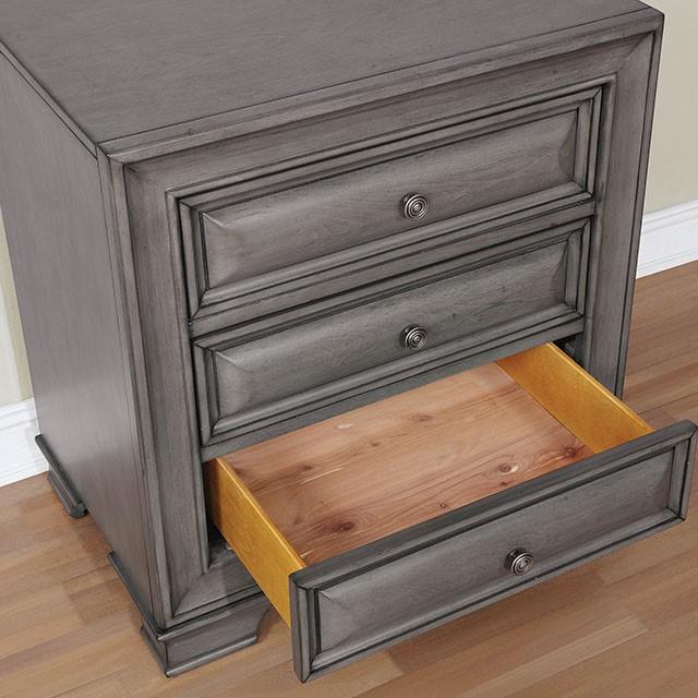 Brandt Gray Night Stand - Casa Morelos / Coahuila Furniture (Oklahoma City, OK)