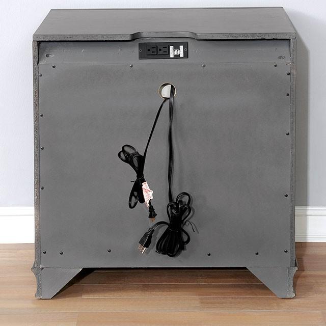 Brandt Gray Night Stand - Casa Morelos / Coahuila Furniture (Oklahoma City, OK)