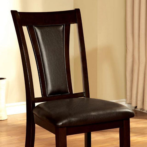 BRENT Dark Cherry/Espresso Side Chair (2/CTN) - Casa Morelos / Coahuila Furniture (Oklahoma City, OK)