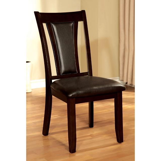 BRENT Dark Cherry/Espresso Side Chair (2/CTN) - Casa Morelos / Coahuila Furniture (Oklahoma City, OK)