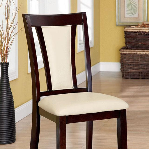BRENT Dark Cherry/Ivory Side Chair (2/CTN) - Casa Morelos / Coahuila Furniture (Oklahoma City, OK)