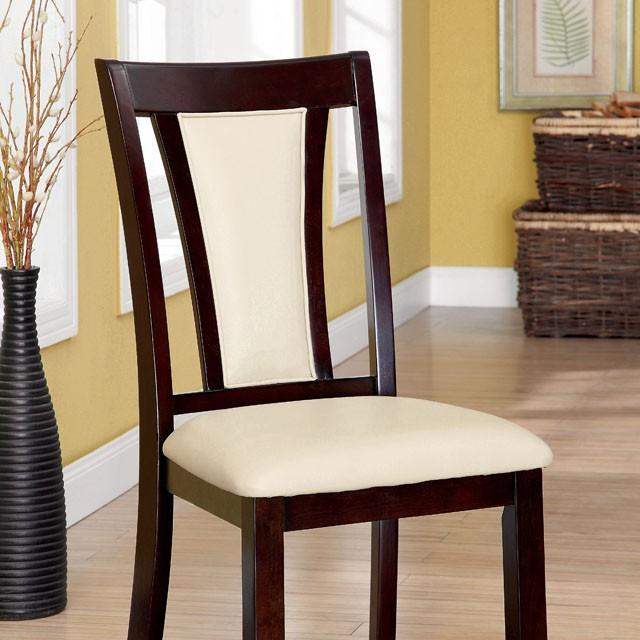 BRENT Dark Cherry/Ivory Side Chair (2/CTN) - Casa Morelos / Coahuila Furniture (Oklahoma City, OK)