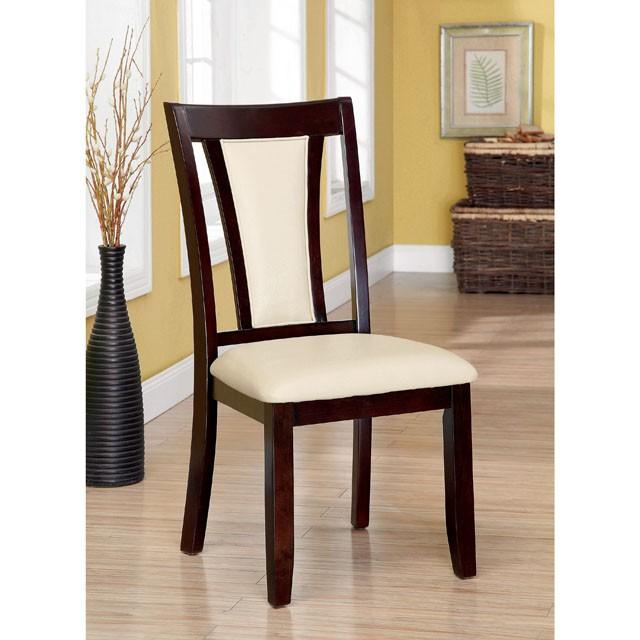 BRENT Dark Cherry/Ivory Side Chair (2/CTN) - Casa Morelos / Coahuila Furniture (Oklahoma City, OK)