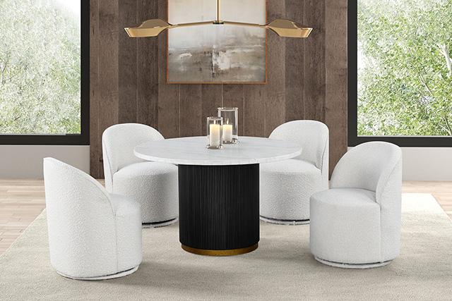 Varde 5 Pc Dining Table Set White - Casa Morelos / Coahuila Furniture (Oklahoma City, OK)
