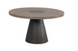 Broager 5 Pc Dining Table Set (White Caster Chairs) Rustic Oak - Casa Morelos / Coahuila Furniture (Oklahoma City, OK)