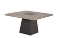 Broager 5 Pc Dining Table Set (White Caster Chairs) Walnut - Casa Morelos / Coahuila Furniture (Oklahoma City, OK)