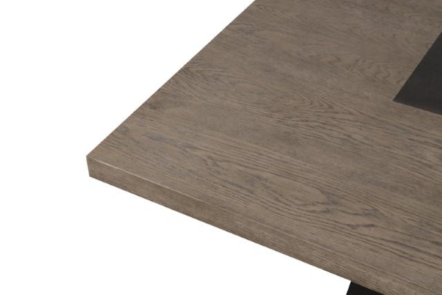 Broager 5 Pc Dining Table Set (White Caster Chairs) Walnut - Casa Morelos / Coahuila Furniture (Oklahoma City, OK)