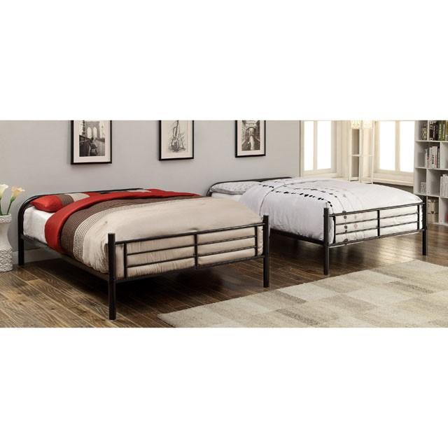 BROCKET Black Metal Full/Full Bunk Bed - Casa Morelos / Coahuila Furniture (Oklahoma City, OK)