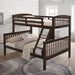 Brookings Twin/Full Bunk Bed White, Brown & Black - Casa Morelos / Coahuila Furniture (Oklahoma City, OK)