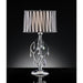 Arya Black/Chrome Table Lamp, Hanging Crystal - Casa Morelos / Coahuila Furniture (Oklahoma City, OK)