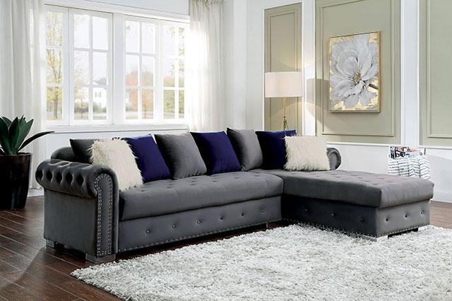 WILMINGTON Sectional, Gray - Casa Morelos / Coahuila Furniture (Oklahoma City, OK)
