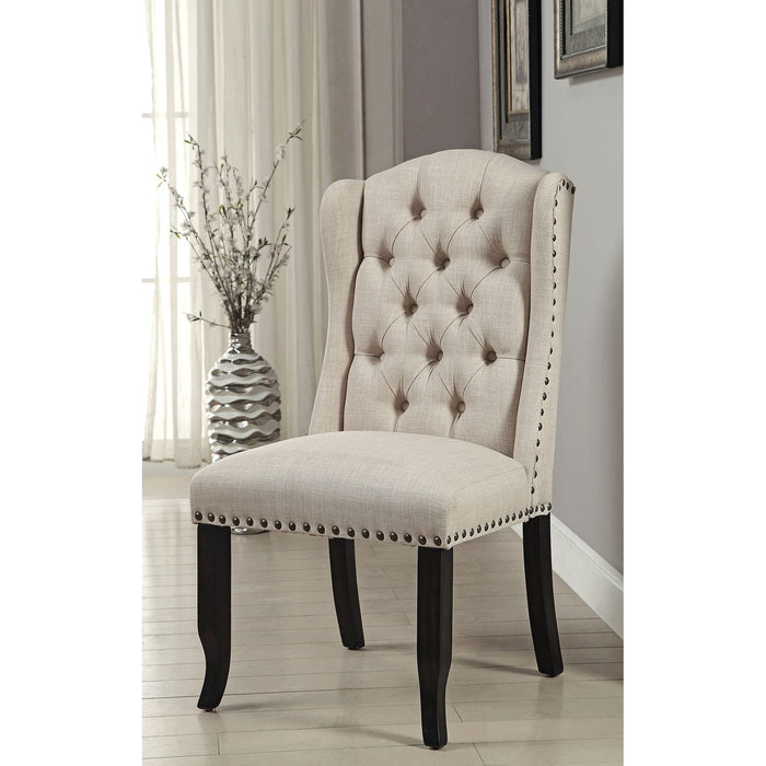 Wingback Chair, Beige (2/CTN) - Casa Morelos / Coahuila Furniture (Oklahoma City, OK)