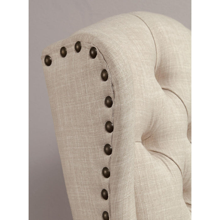 Wingback Chair, Beige (2/CTN) - Casa Morelos / Coahuila Furniture (Oklahoma City, OK)