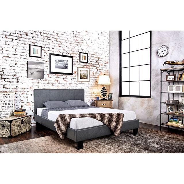 Winn Park Cal.King, E.King, Twin, & Full Bed Chrome, Gray, Brown, & Chrome - Casa Morelos / Coahuila Furniture (Oklahoma City, OK)