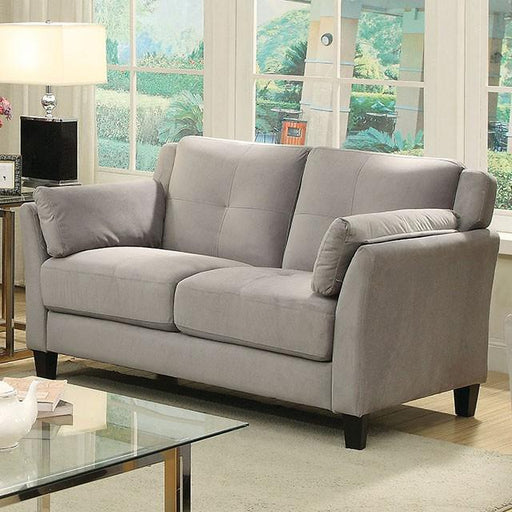 YSABEL Warm Gray Love Seat, Warm Gray (K/D) - Casa Morelos / Coahuila Furniture (Oklahoma City, OK)