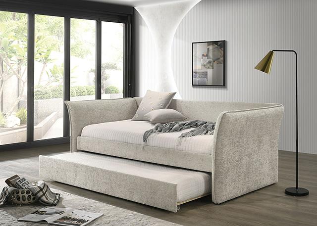 Yuri Twin Daybed w/ Trundle Beige - Casa Morelos / Coahuila Furniture (Oklahoma City, OK)