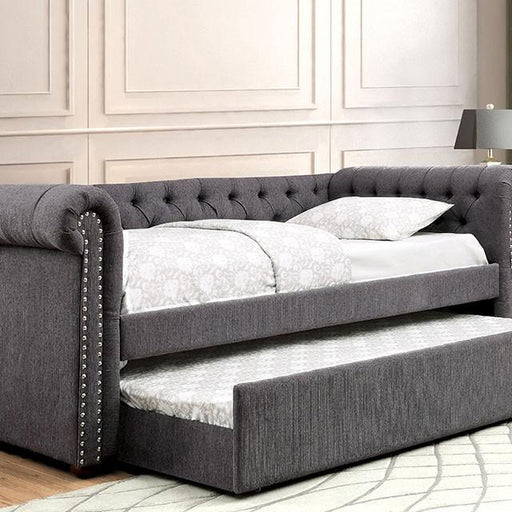 LEANNA Gray Full Daybed w/ Trundle, Gray - Casa Morelos / Coahuila Furniture (Oklahoma City, OK)